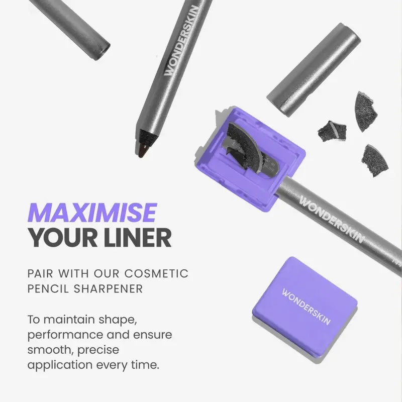 Wonderskin 1440 Longwear Eyeliner - Lightweight Waterproof Vegan Cruelty-Free 24 Hour Truglide Technology Ultra-Creamy Soft-Glide Application
