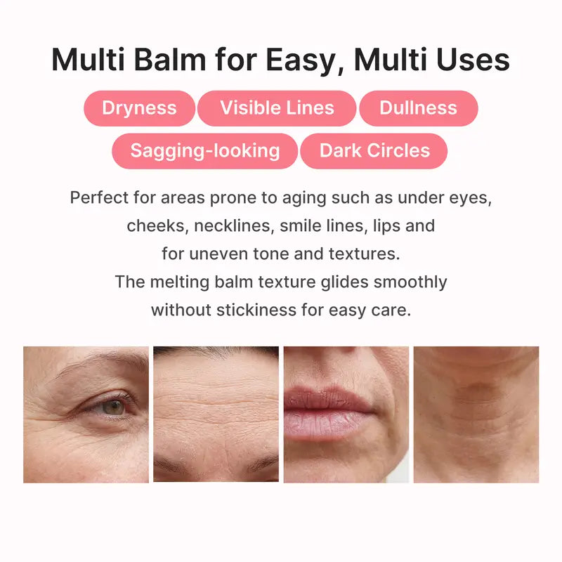 Medicube PDRN Pink Collagen Volume Multi Balm | Comprehensive Volufiline, PDRN, and NAD Treatment for Youthful Appearance, Fine Line Reduction, Firming, and Anti-Aging Care | Targeted Solutions for Under-Eyes, Neck, Forehead, Smile Lines, and Lips | Korean Skincare