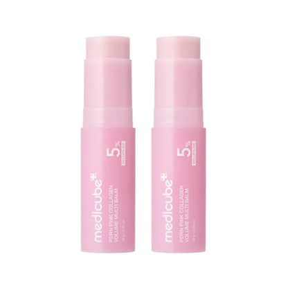 Medicube PDRN Pink Collagen Volume Multi Balm | Comprehensive Volufiline, PDRN, and NAD Treatment for Youthful Appearance, Fine Line Reduction, Firming, and Anti-Aging Care | Targeted Solutions for Under-Eyes, Neck, Forehead, Smile Lines, and Lips | Korean Skincare