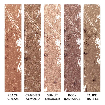 Laura Geller Always There Eyeshadow Sticks 4 - 5PC Value Kit - Easy Application - 4 for the Price of 1 - Crease-Proof Eyeshadow Sticks – Easy-Blend Shimmer & Matte Set for Hooded Eyes & Mature Skin