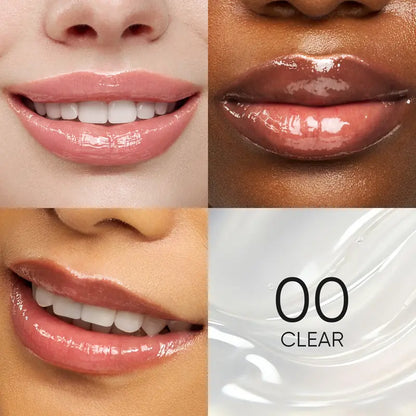 Hydrating Brightening Lip Serum with Hyaluronic Acid & Peptide for Radiant Lips Gentle Glossy Korean Beauty Makeup Balm Shea Smooth Moisture with Cooling Metal Roller Applicator