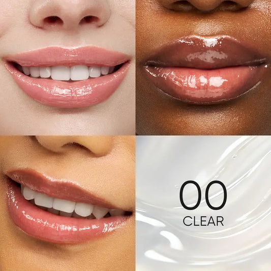 Hydrating Brightening Lip Serum with Hyaluronic Acid & Peptide for Radiant Lips Gentle Glossy Korean Beauty Makeup Balm Shea Smooth Moisture with Cooling Metal Roller Applicator